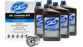 S&S Cycle Oil Change Kit - Chrome Filter - M8 - 5 Us Quarts